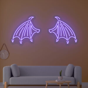 Bat Wings Neon Sign-purple