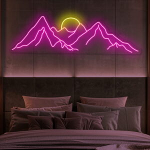 Sunrise Mountains Neon Light