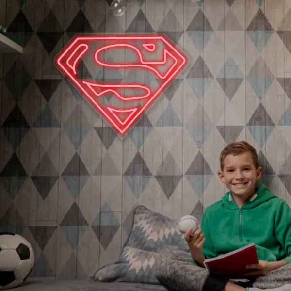 Superman Logo Neon Sign