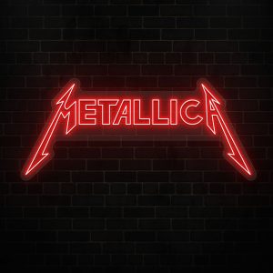 metallica neon sign