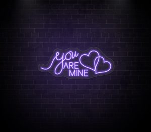 you are mine neon sign purple